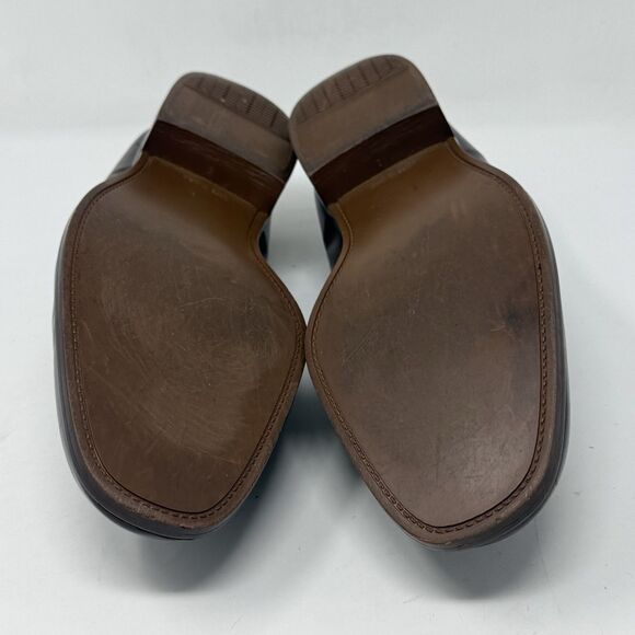 Permasole Loafers Shoes Mens 9.5 EEE Brown Leather Slip On Dress Vintage USA